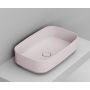 Ceramica Dolomite Noemi umywalka 62x38 cm prostokątna nablatowa różowa matowa D311065 zdj.1