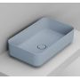 Ceramica Dolomite umywalka 60x36 cm prostokątna nablatowa niebieska matowa D311171 zdj.1