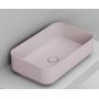 Ceramica Dolomite Noemi umywalka 64x38,5 cm prostokątna nablatowa różowa D311265 zdj.1