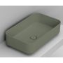 Ceramica Dolomite Noemi umywalka 64x38,5 cm prostokątna nablatowa zielona matowa D311275 zdj.1