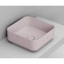 Ceramica Dolomite Noemi umywalka 40x40 cm kwadratowa nablatowa różowa matowa D311765 zdj.1