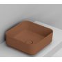Ceramica Dolomite Noemi umywalka 40x40 cm kwadratowa nablatowa brązowa matowa D311775 zdj.1