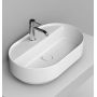 Ceramica Dolomite Noemi umywalka 65x40 cm owalna nablatowa biała matowa D312041 zdj.1