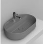 Ceramica Dolomite Noemi umywalka 65x40 cm owalna nablatowa szara matowa D312045 zdj.1