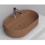 Ceramica Dolomite Noemi umywalka 65x40 cm owalna nablatowa brązowa matowa D312061 zdj.1