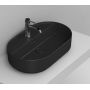 Ceramica Dolomite Noemi umywalka 65x40 cm owalna nablatowa czarna matowa D312081 zdj.1