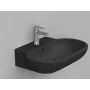 Ceramica Dolomite Mirto umywalka 65x46 cm owalna ścienna czarna matowa D461181 zdj.1