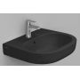 Ceramica Dolomite umywalka 60x48 cm owalna ścienna czarna matowa D461281 zdj.1