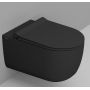 Ceramica Dolomite Mirto Round miska WC wisząca bez kołnierza ze spłukiwaniem wirowym czarny mat D475781 zdj.1