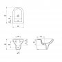 Bidet zawieszany Cersanit Iryda K02-016 zdj.2