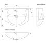 Defra Roberto umywalka 55x42 cm półokrągła meblowa biała 1521 zdj.2