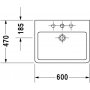 Umywalka 60 x 47 cm Duravit Vero 045460 00 25 zdj.2