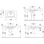 Duravit 2nd floor umywalka 80x50 cm ścienna prostokątna biała 0491800030 zdj.2