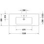 Duravit ME by Starck umywalka 123x49 cm prostokątna ścienna-meblowa biała 23361200601 zdj.2