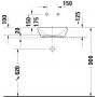 Duravit D-Neo umywalka 40x40 cm kwadratowa nablatowa biała 2397400070 zdj.5