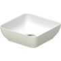 Duravit Sivida umywalka 30x30 cm kwadratowa nablatowa biała-zielona 266003FH00 zdj.1