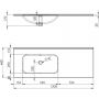 Elita Skappa umywalka 121x46,4 cm prostokątna biała 146038 zdj.2