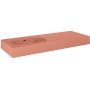 Elita Dimple umywalka 121x46 cm ścienna prostokątna lewa terra pink mat 168875 zdj.3
