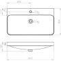 Elita Soft umywalka 81x46,4 cm prostokątna meblowa biała RE040080118060 zdj.2