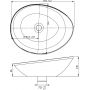 Elita Oxy umywalka 51,2x41 cm owalna nablatowa biała RE040500118060 zdj.2