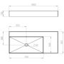 Elita Level umywalka 100,5x45,5 cm prostokątna ścienna lewa white/fume matt RE041461226190 zdj.2