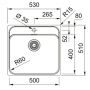 Franke Smart SRX zlewozmywak stalowy 53x51 cm stal 127.0720.295 zdj.3