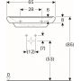 Geberit myDay umywalka 65x48 cm prostokątna biała 125465600 zdj.2