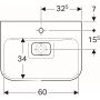 Geberit myDay umywalka 65x48 cm prostokątna biała 125465600 zdj.3