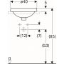 Geberit Variform umywalka 40 cm wpuszczana okrągła biała 500.701.01.2 zdj.3