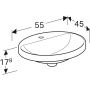 Geberit Variform umywalka 55x45 cm wpuszczana owalna KeraTect biała 500.723.00.2 zdj.2
