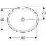 Geberit Variform umywalka 50x40 cm podblatowa owalna KeraTect biała 500.753.00.2 zdj.5