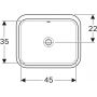 Geberit Variform umywalka 45x35 cm podblatowa prostokątna KeraTect biała 500.761.00.2 zdj.5