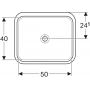 Geberit Variform umywalka 50x40 cm podblatowa prostokątna KeraTect biała 500.767.00.2 zdj.5