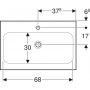 Geberit iCon Light umywalka 75x48 cm nablatowa biała 501.848.00.5 zdj.2