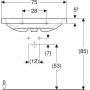 Geberit iCon Light umywalka 75x48 cm nablatowa biała 501.848.00.5 zdj.3