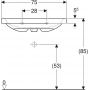 Geberit iCon Light umywalka 75x48 cm nablatowa biała 501.848.00.7 zdj.3