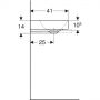 Geberit One umywalka 50x41 cm prostokątna nablatowa biała 505.031.01.6 zdj.4