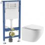 Zestaw Geberit Duofix Delta stelaż podtynkowy z miską WC Omnires Ottawa i deską wolnoopadającą biały (111170002, OTTAWAMWBP) zdj.1