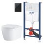 Zestaw Grohe Solido stelaż podtynkowy WC z przyciskiem Even czarny połysk i miska wisząca Start Round z deską wolonoopadającą (38971000, 103848SH00, 38966KV0) zdj.1