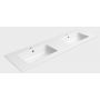 GSI Pura umywalka 142x46 cm prostokątna wpuszczana-podwójna biała 8889111 zdj.1