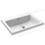Kaldewei Puro umywalka 60x46 cm nablatowa prostokątna model 3154 biała 900406003001 zdj.1