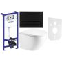 Zestaw Hagser Beno miska WC wisząca z deską wolnoopadającą i stelażem podytnkowym Oltens z uszczelką i przyciskiem spłukującym czarny mat (HGR14000042, HGR20000045, 50001000, 57103300, 49301000) zdj.1