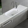 Hatria Area umywalka 90x35 cm ścienna/nablatowa prostokątna biała YXDL01 zdj.5