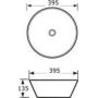 Invena Tinos umywalka 39,5 cm nablatowa okrągła biała CE-43-011 zdj.2