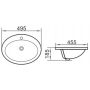 Invena Ajtra umywalka 49,5x45,5 cm wpuszczana owalna biała CE-29-001 zdj.2