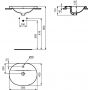 Ideal Standard Connect umywalka 55x43 cm owalna wpuszczana biała E503901 zdj.2