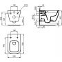 Ideal Standard I Life B miska WC wisząca bez kołnierza szary połysk T461458 zdj.2