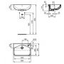 Ideal Standard I.Life S umywalka 50x36 cm prostokątna biała T458801 zdj.2