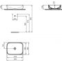 Ideal Standard i.life B umywalka 50x38 cm prostokątna nablatowa biała T572901 zdj.2