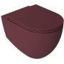 Isvea Infinity miska WC wisząca bez kołnierza czerwony mat 10NF02004-2R zdj.1